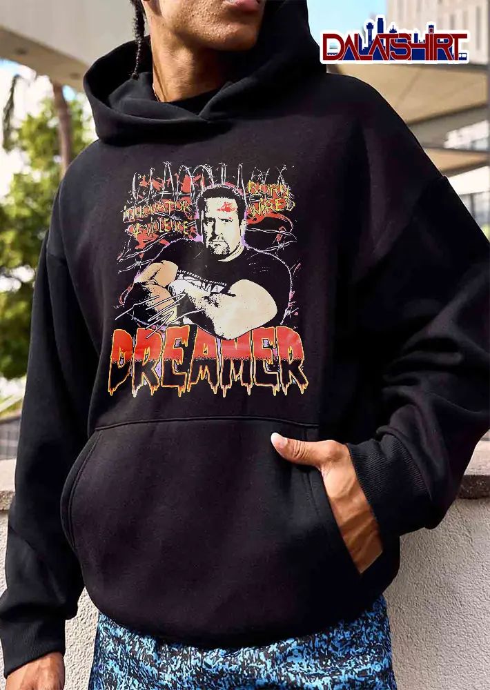 Innovator Of Violence Born Wired Dreamer Wrestler Arms Crossed Barbed Wire Blood shirt