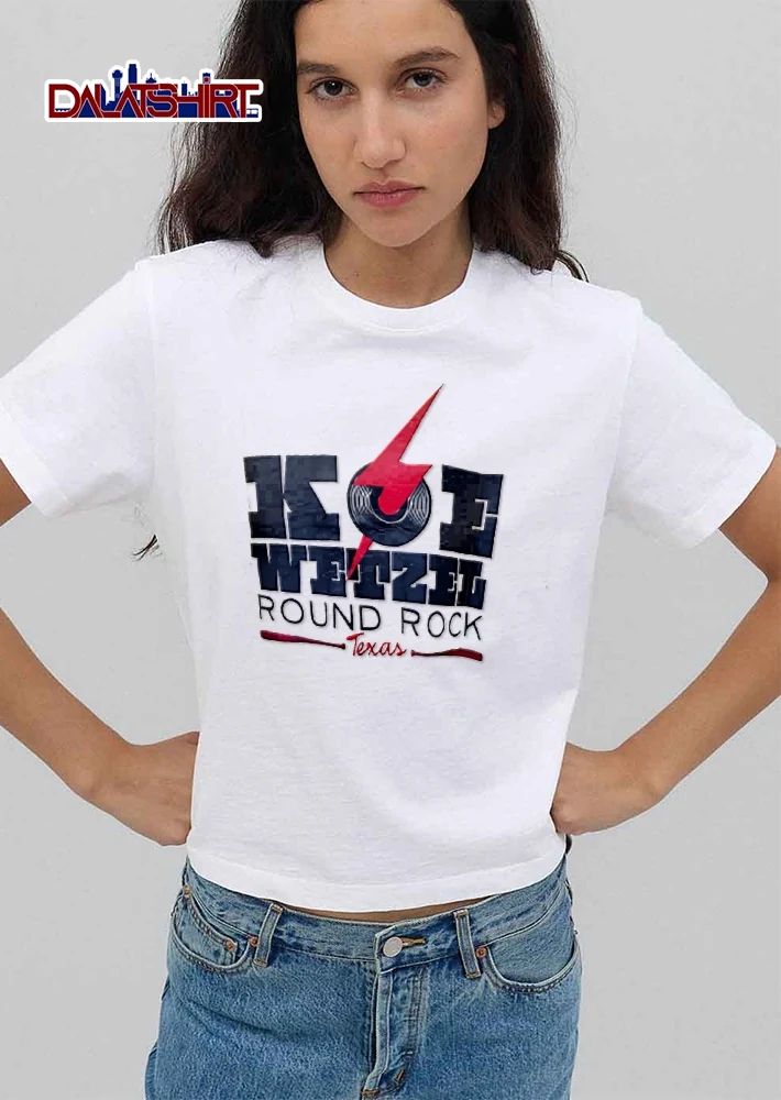 Koe Wetzel Round Rock Texas lightning bolt baseball bat shirt