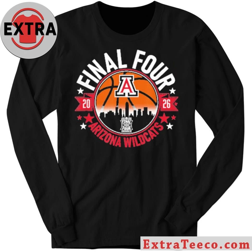 Arizona Wildcats MBB – 2026 Final Four City And Logo T-Shirt – Top-Rated Gift for College Basketball Lovers
