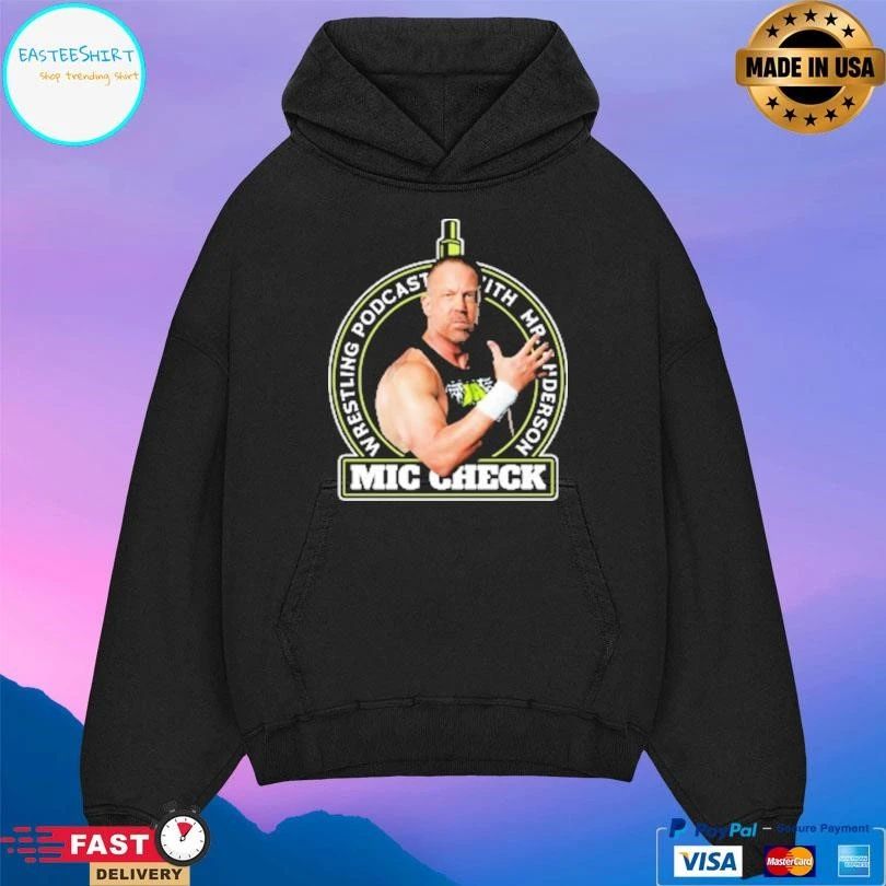 Mic Check Wrestling Podcast With Mr Anderson Logo T-shirts