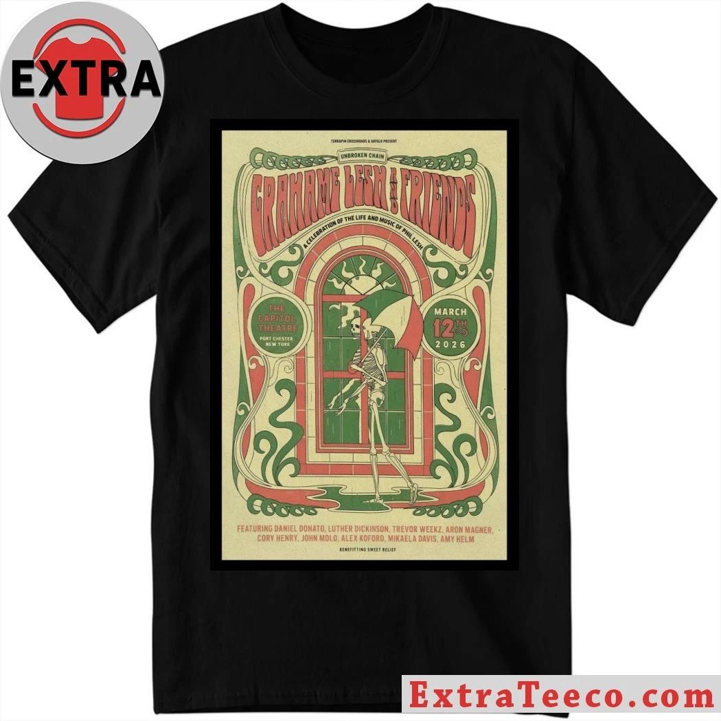 Original Grahame Lesh & Friends A Celebration of the Life and Music of Phil Lesh March 14, 2026 Poster Shirt