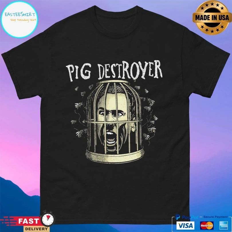Pig Destroyer Cage Head T-shirts