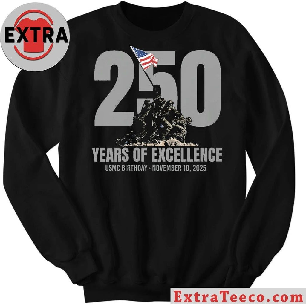250th USMC Birthday Iwo Jima Years Of Excellence Usmc Birthday November 10 2025 T-Shirt