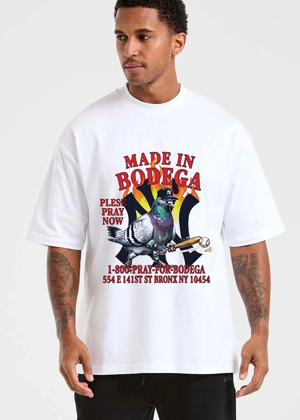 New York Yankees MLB Made In Bodega Plese Pray Now 1 800 For Pigeon shirt