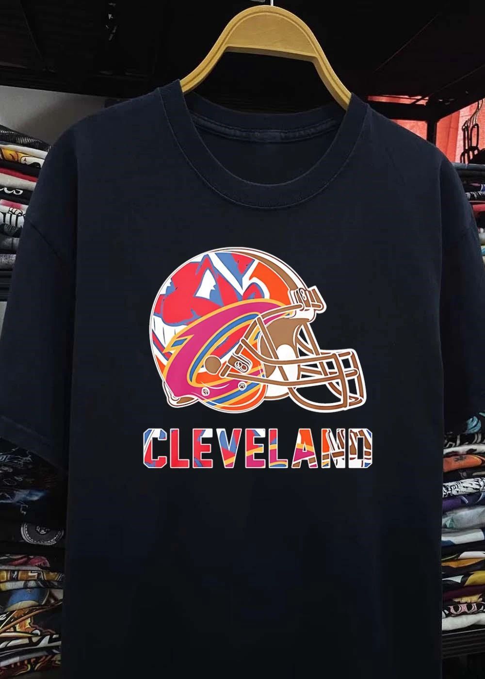 Cleveland Football Helmet Cavaliers Browns Guardians Logos Pattern shirt