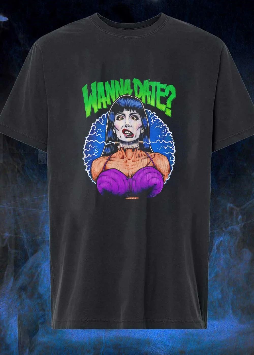 Horror Art Frankenstein Monster Bride Wanna Date Shirt