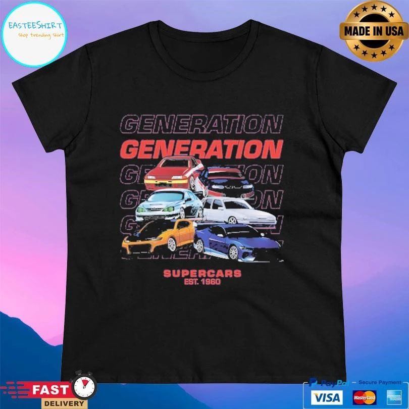 Generation Supercars Est 1960 T-shirts