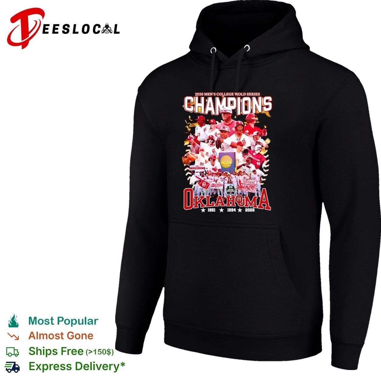 Oklahoma Sooners 2026 Men’s College World Series Champions shirt