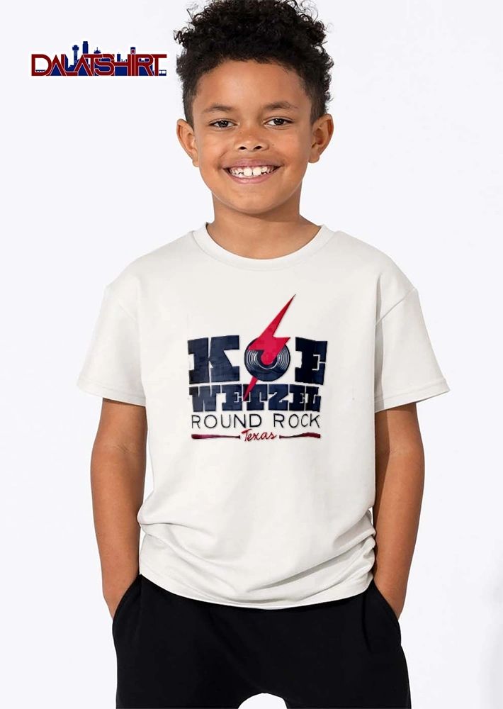 Koe Wetzel Round Rock Texas lightning bolt baseball bat shirt
