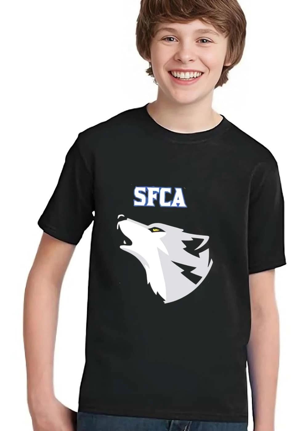 Sfca Howling Grey And White Wolf Head Side Profile Mascot Logo shirt