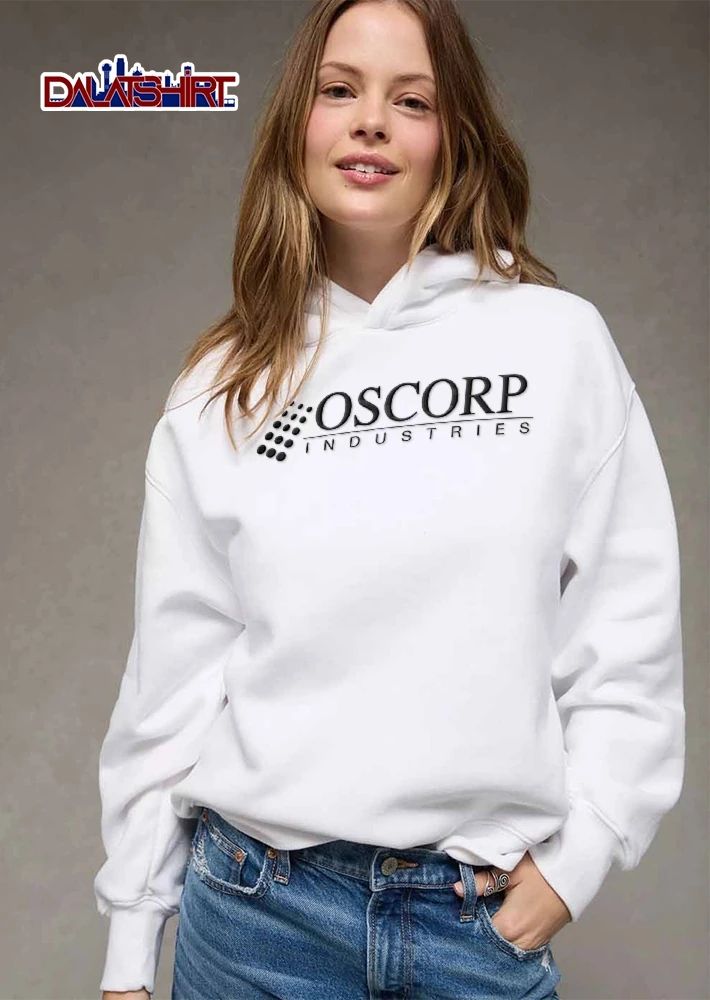Oscorp Industries Black Slanted Dotted Grid Logo Line Art shirt