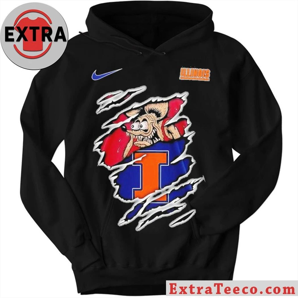 Illinois Fighting Illini NCAA Varsity Savage Logo T-Shirt