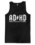 ADHD - Music Rock Band Parody Lightning Funny Joke Men's Tank Top