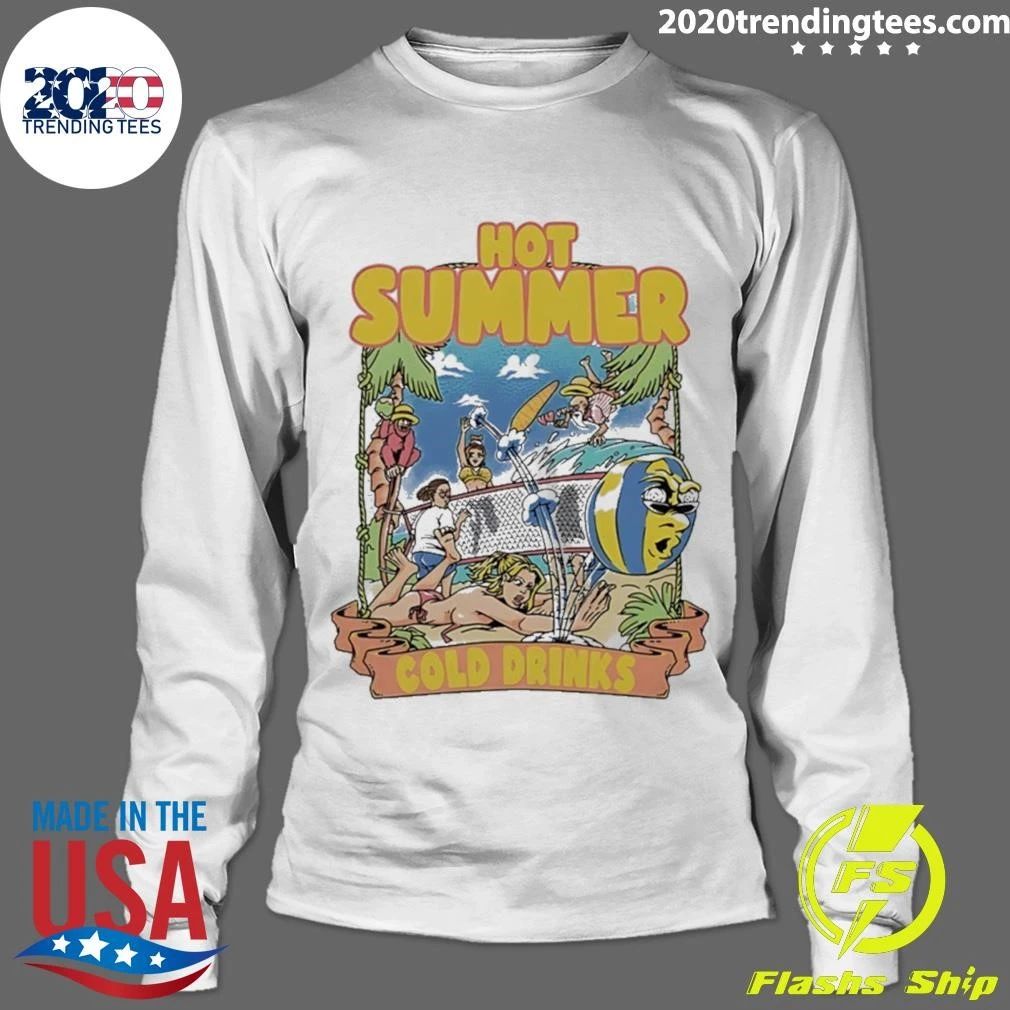 Summer Cold Drinks Beach Volleyball Shirt