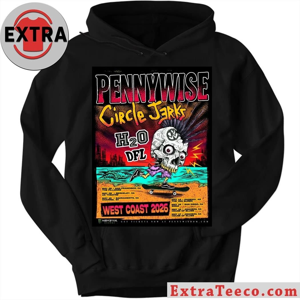The 2026 West Coast tour of legendary punk rock band Pennywise, featuring special guests Circle Jerks, H2O, and DFL Shirt