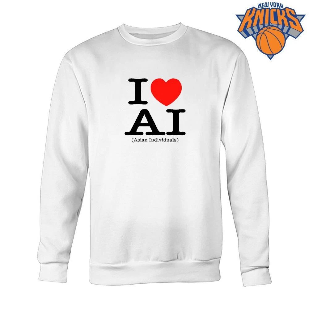 I Love AI Asian Individuals Funny Meme Heart Shirt