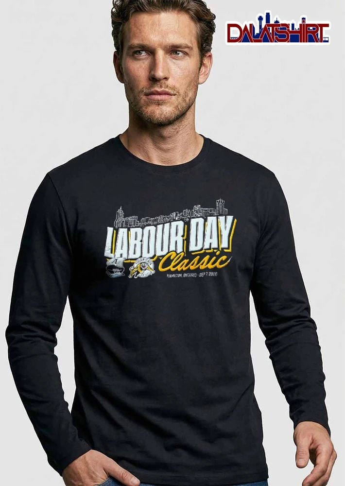 Hamilton Tiger Cats Toronto Argonauts Cfl Labour Day Classic Ontario Sep 7 2026 Skyline Team Logos Line Art shirt