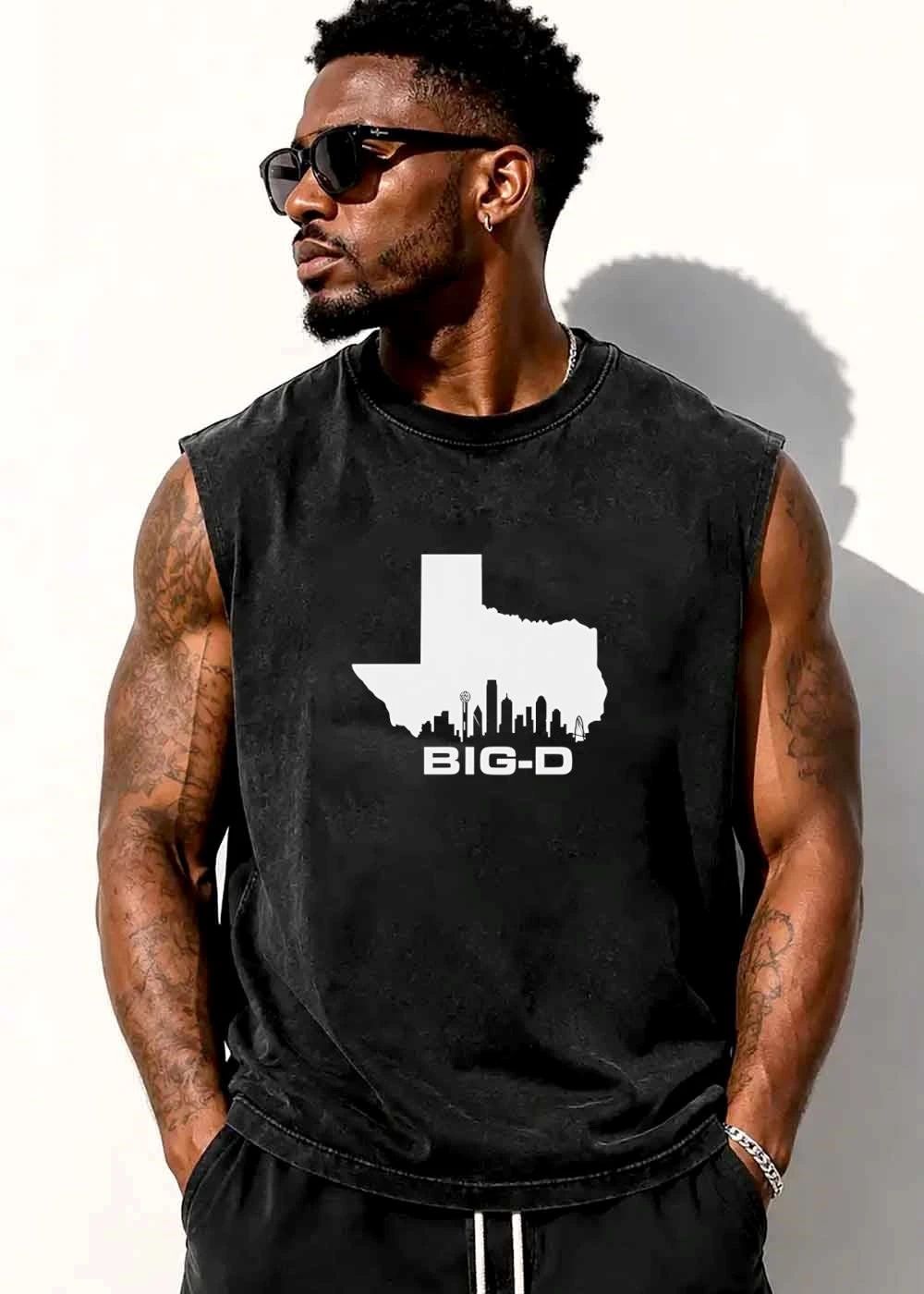 Big D Texas State Map Outline Dallas City Skyline Silhouette shirt