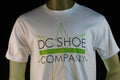 DC SHOES MEN'S WHITE PREMIUM GRAPHIC T-SHIRT W/BLACK AND LIME LOGO size Medium