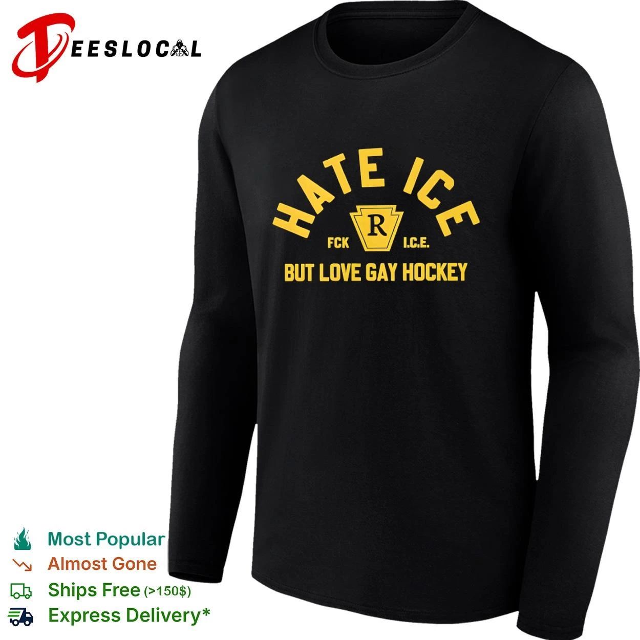 Hate Ice Fck ICE but Love Gay Hockey T-shirt