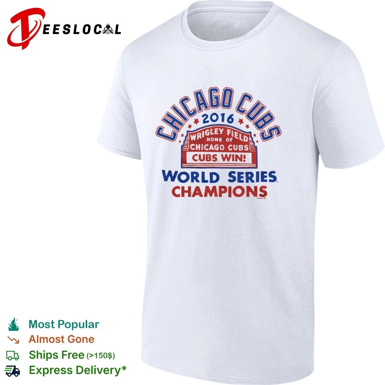 Chicago Cubs 2016 Wrigley Field Home of Chicago Cubs Cubs Win World Series Champions T-shirt