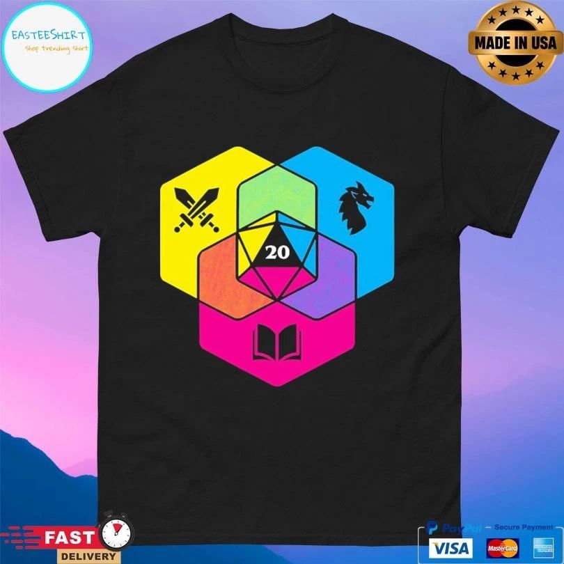 RPG Cmyk Dice Venn Diagram T-shirts
