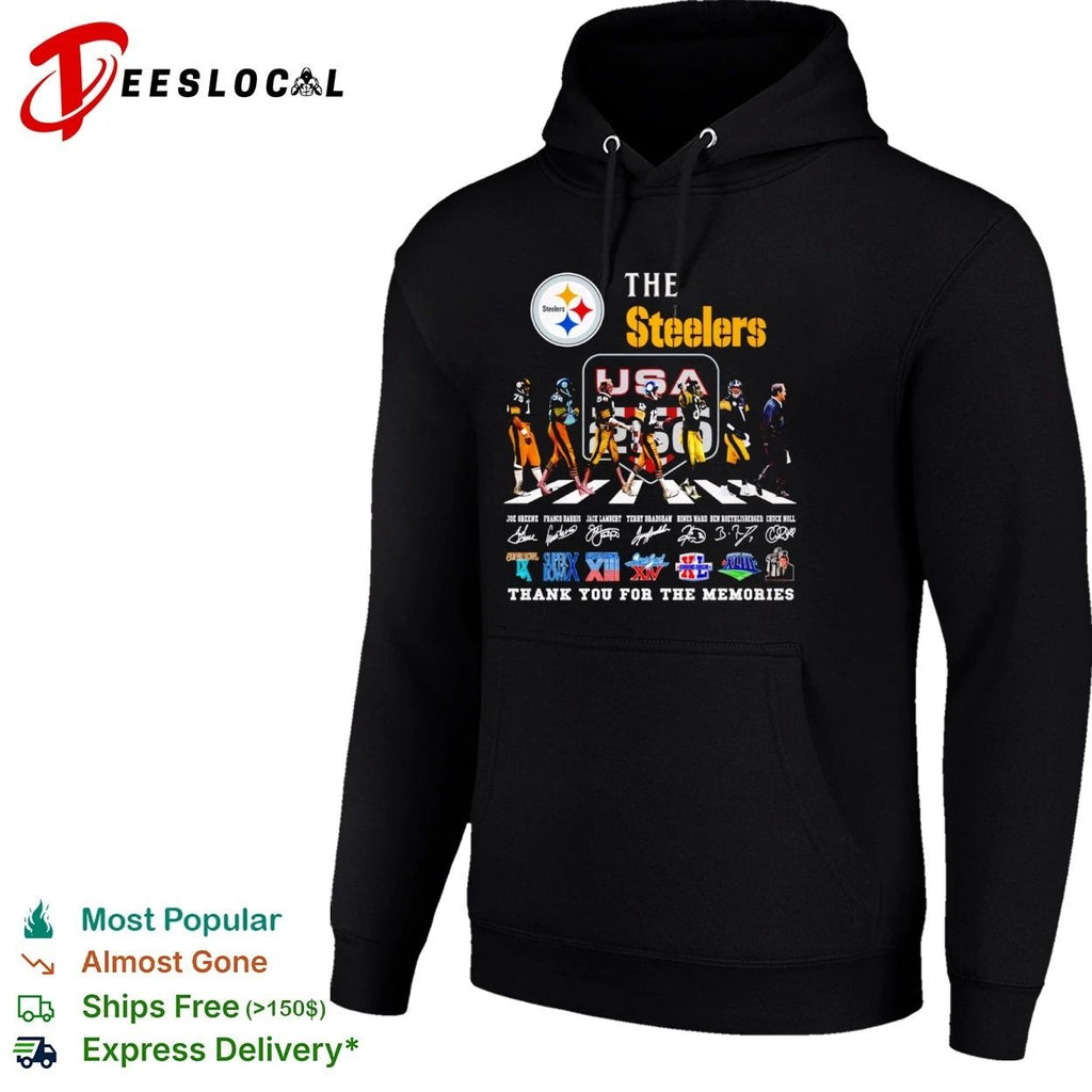 The Steelers Joe Greene Franco Harris Jack Lambert Terry Bradshaw Hines Ward Ben Roethlisberger T-shirt