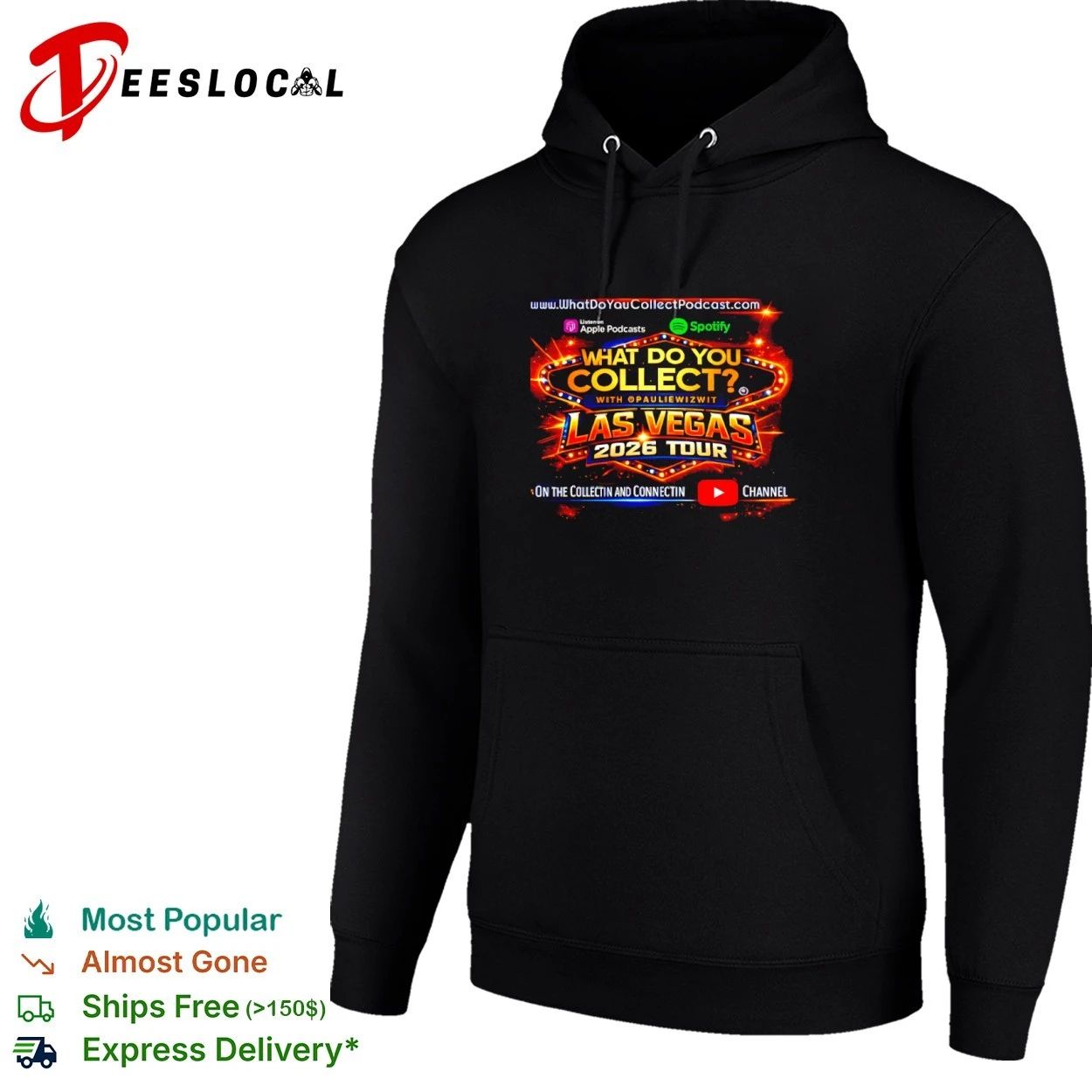What Do You Collect Podcast Las Vegas 2026 Tour T-shirt
