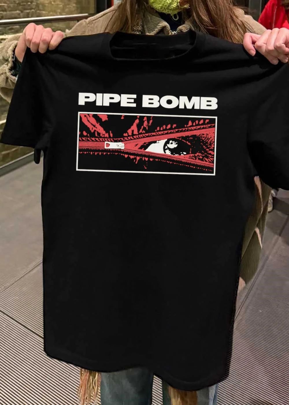 Pipe Bomb Zipper Eye Reveal Grunge Style Shirt