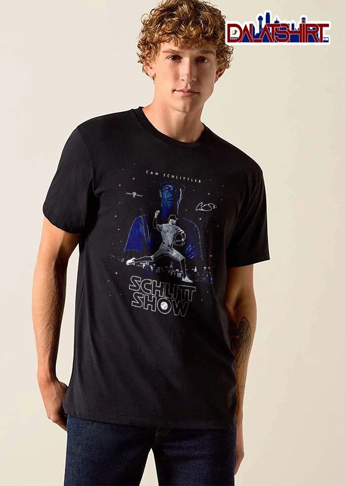 Roto Wear Schlitt Show Cam Schlittler Pitcher Motion Player Portrait City Skyline Stars shirt