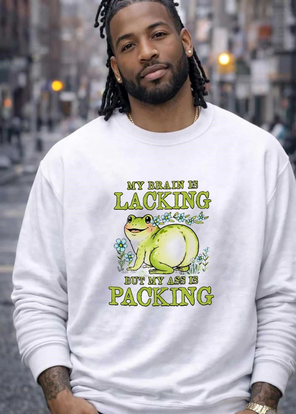 Cute Frog Apparel My Brain Is Lacking but My Ass Is Packing shirt