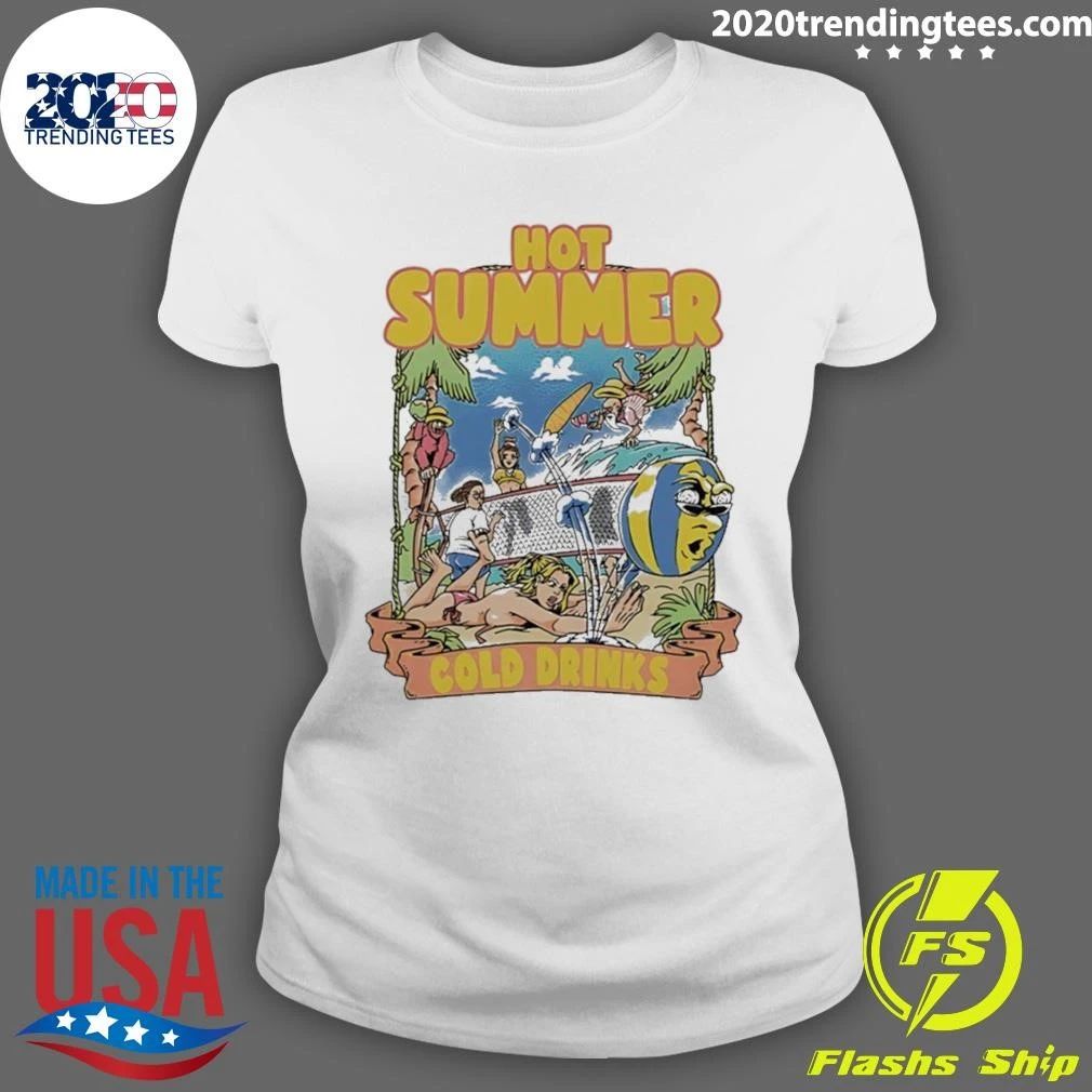 Summer Cold Drinks Beach Volleyball Shirt