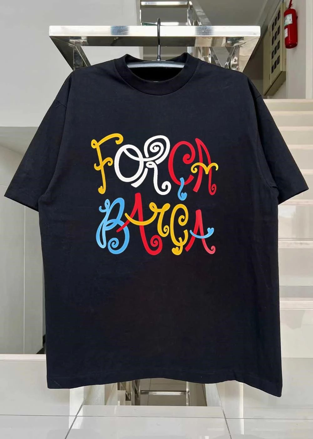 Support Your Team Show Your Spirit Forca Barca FC Barcelona T-Shirt