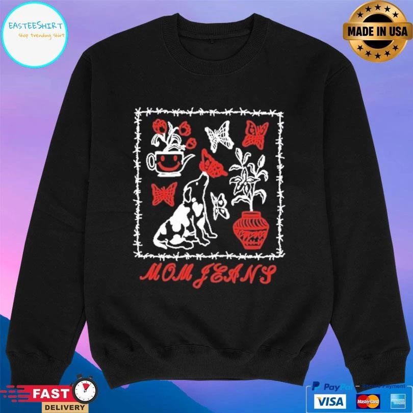 Mom Jeans Butterfly Puppy T-shirts