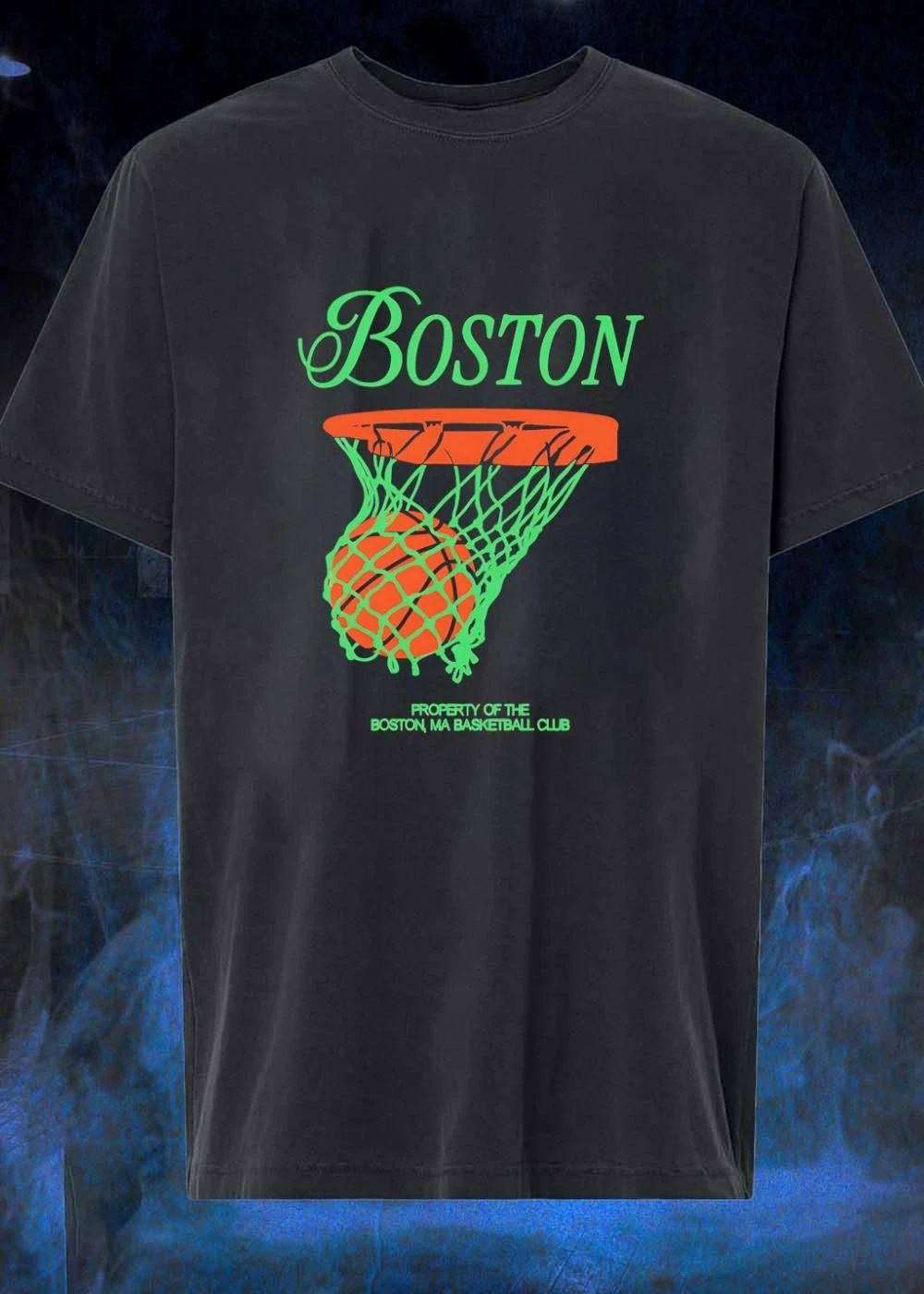 Property of the Boston MA Basketball Club Boston Basketball Hoop shirt