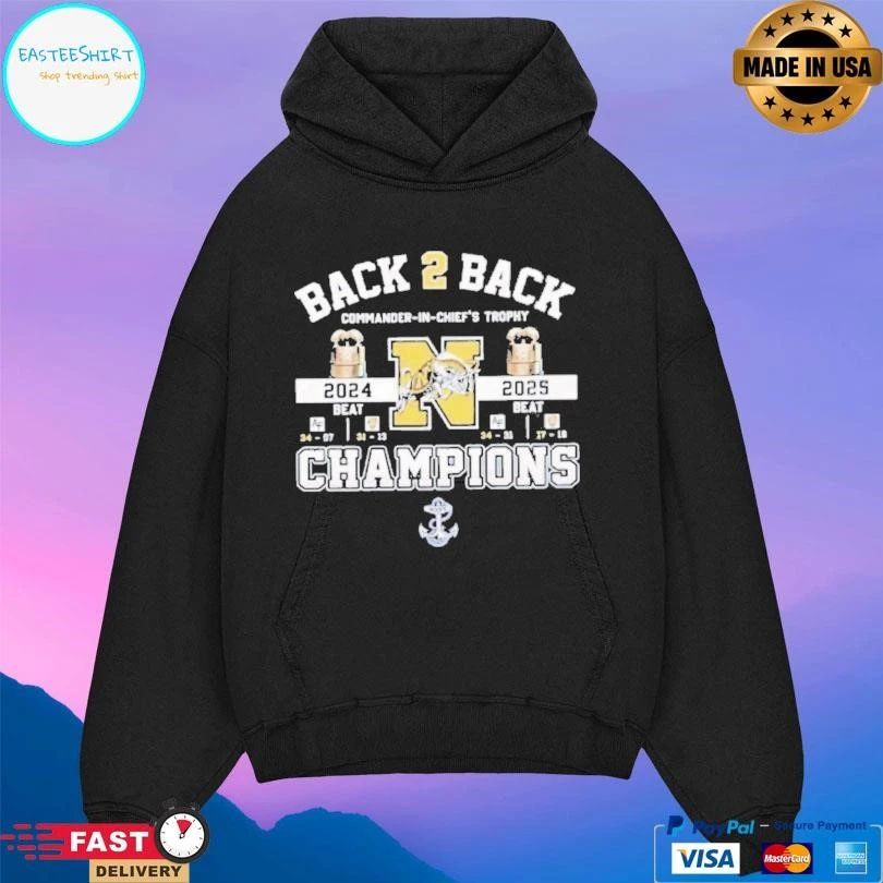 Midshipmen Back To Back Champions Commander In Chief’s Trophy T-shirts