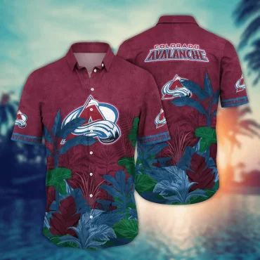 Colorado Avalanche Jungle Breeze Hawaiian Shirt