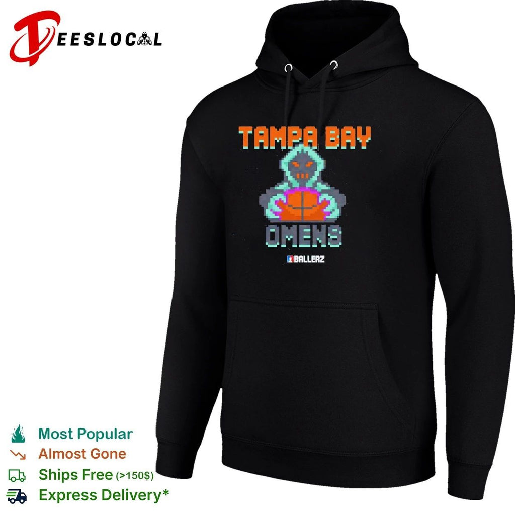 Tampa Bay Omens Ballerz basketball pixel art T-shirt
