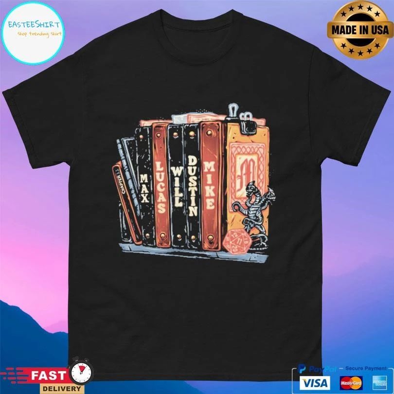 Start Of A New Chapter Book Max Lucas Will Dustin Mike T-shirts