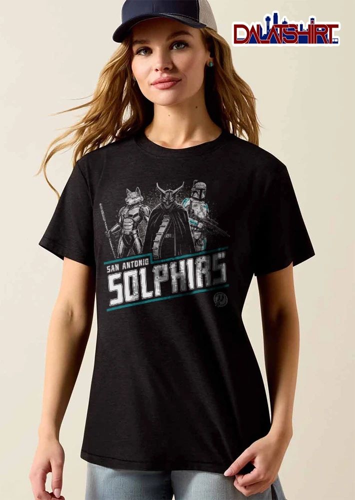 San Antonio Spurs NBA Solphirs Wolf Horned Warrior Bounty Hunter Line Art shirt