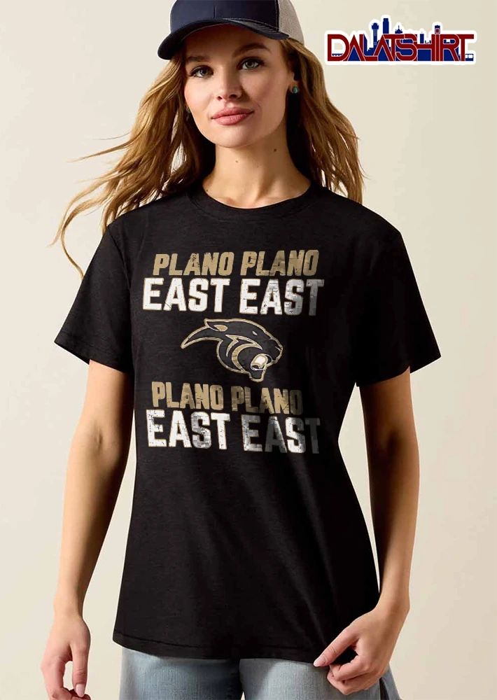 Plano East Panthers Distressed Panther Head Logo shirt