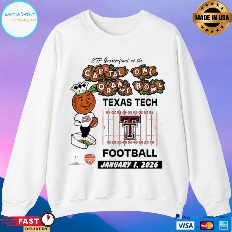 Texas Tech Red Raiders 2025 Orange Bowl Mascot Christmas T-shirts