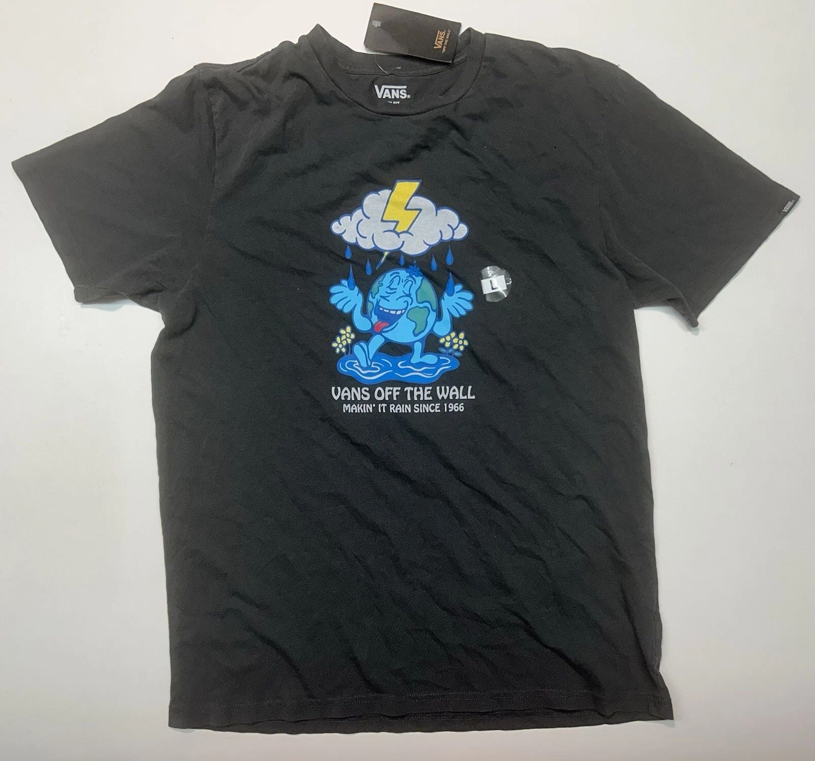 VANS Shirt Adult Large Gray Slim Fit Stylish Skating Streetwear Stylish Mens
