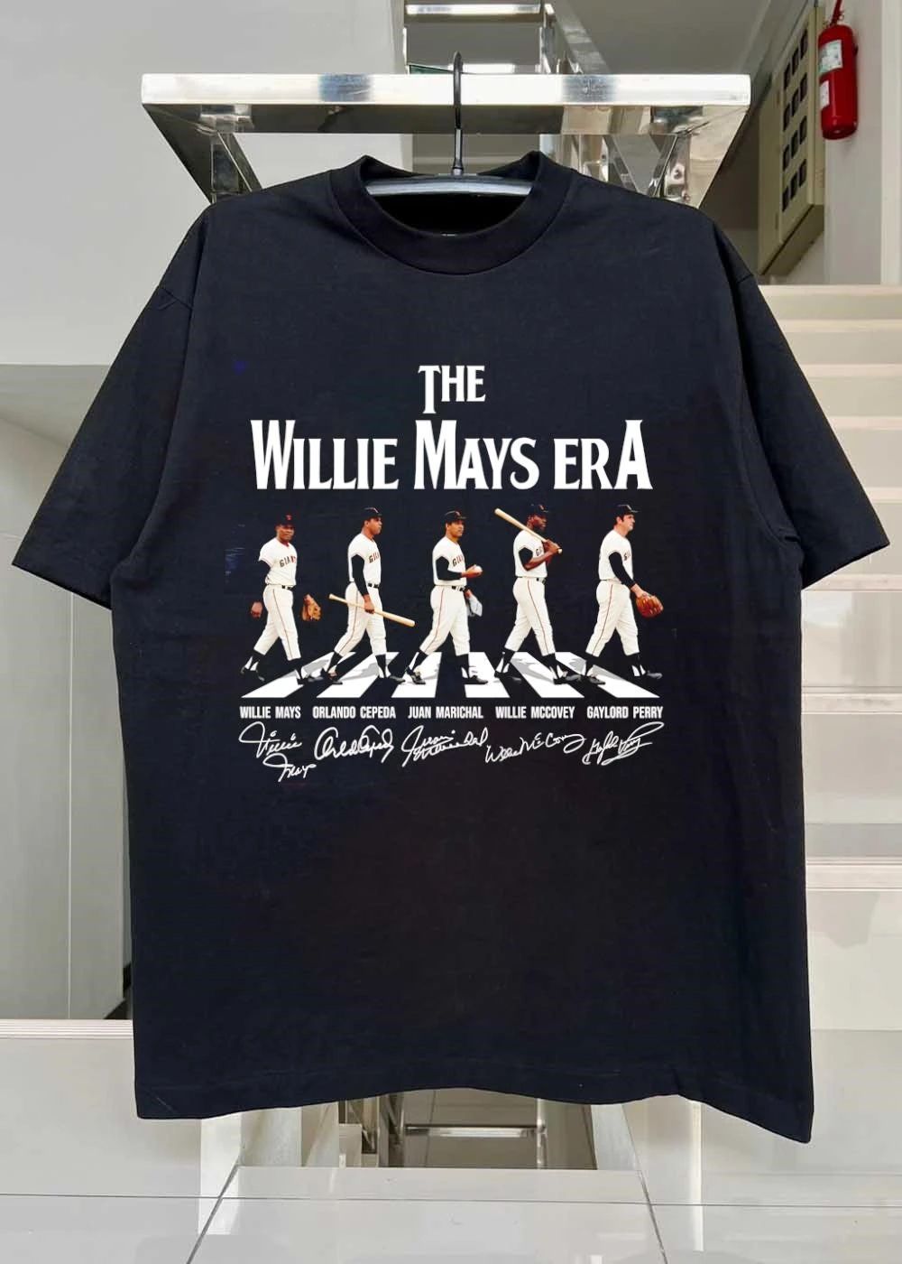 Willie Mays Orlando Cepeda Juan Marichal Willie McCovey Gaylord Perry The Willie Mays Era Giants shirt