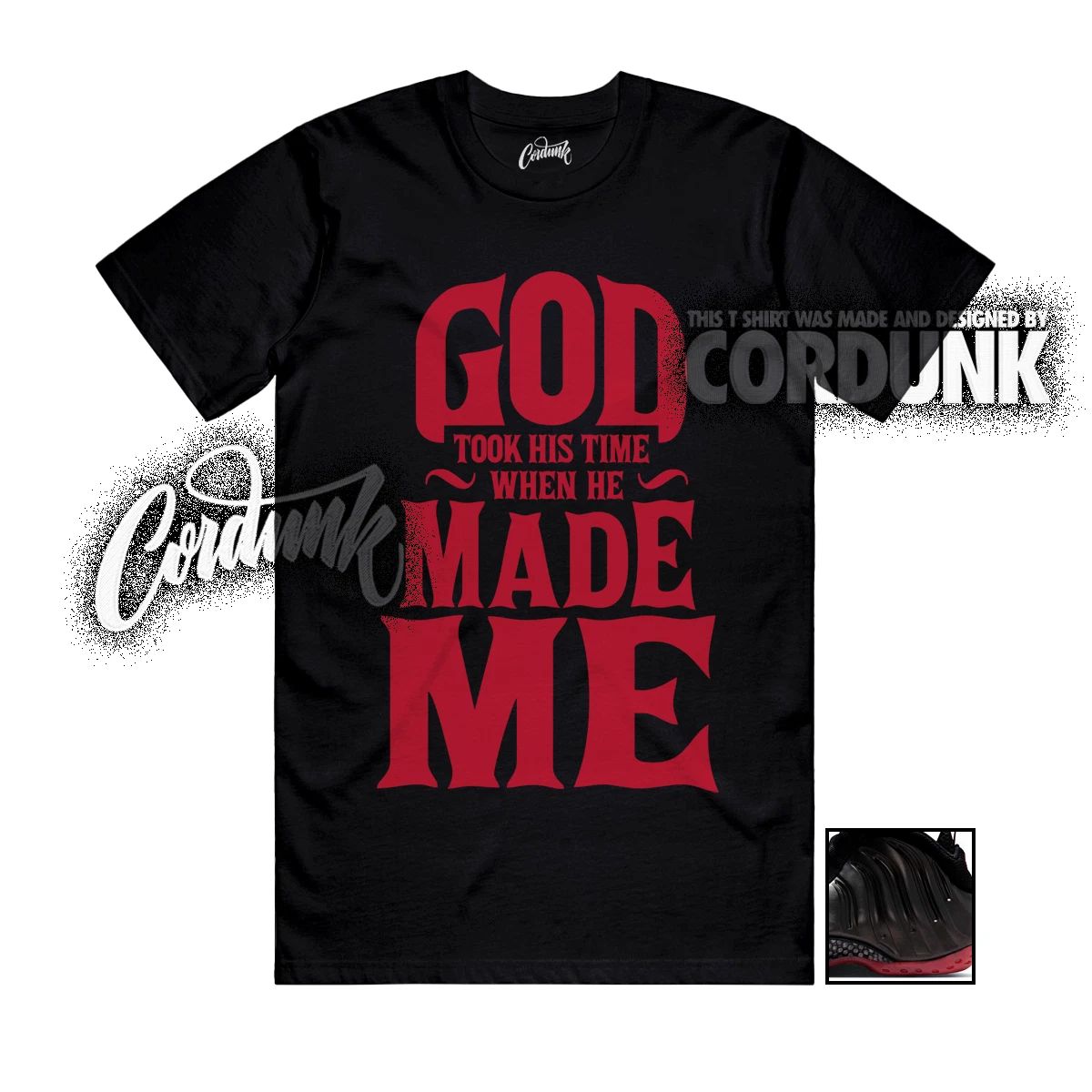Foamposite One Cough Drop 2025 Varsity Red T Shirt Match GTHT