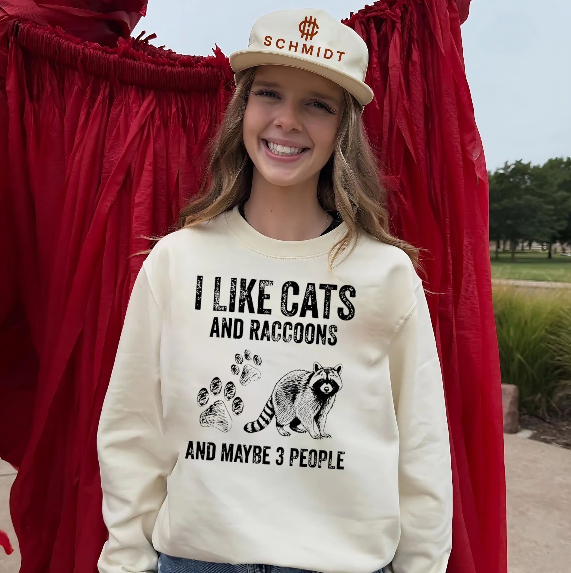 I like cats and raccoons and maybe 3 people vintage shirt