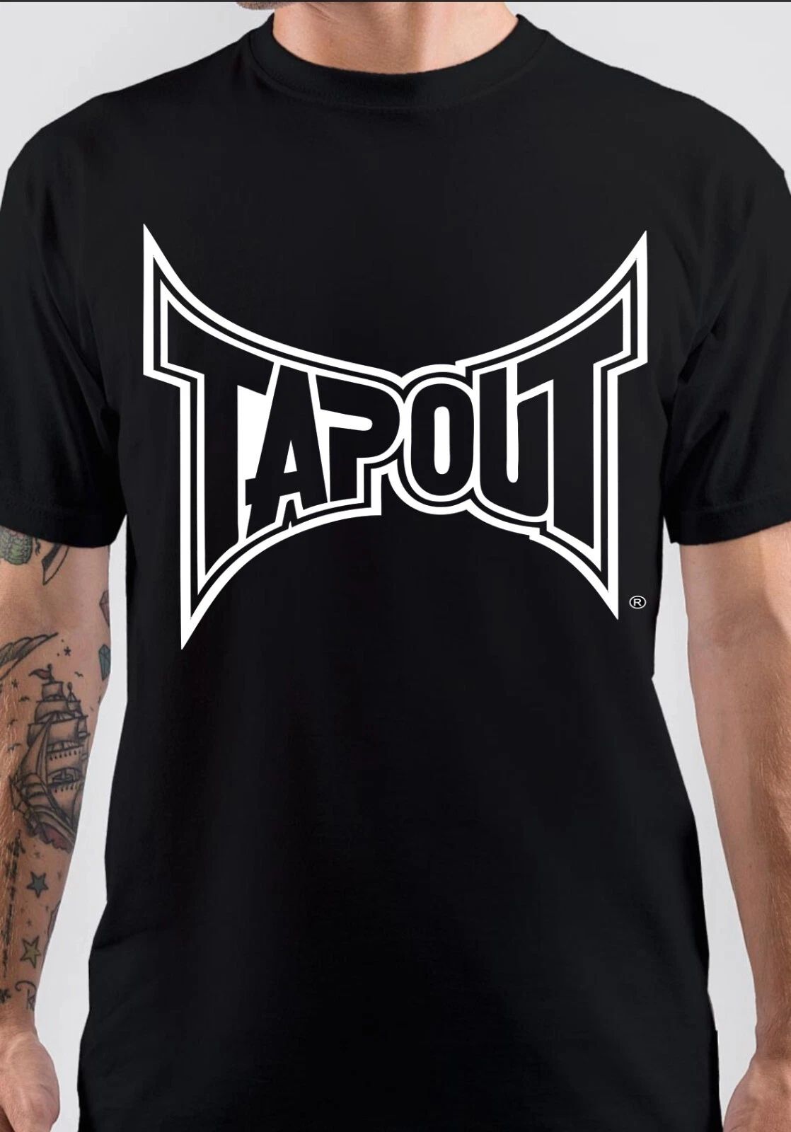 TAPOUT Men's Black Keith Jardine Tee RRP £14.99