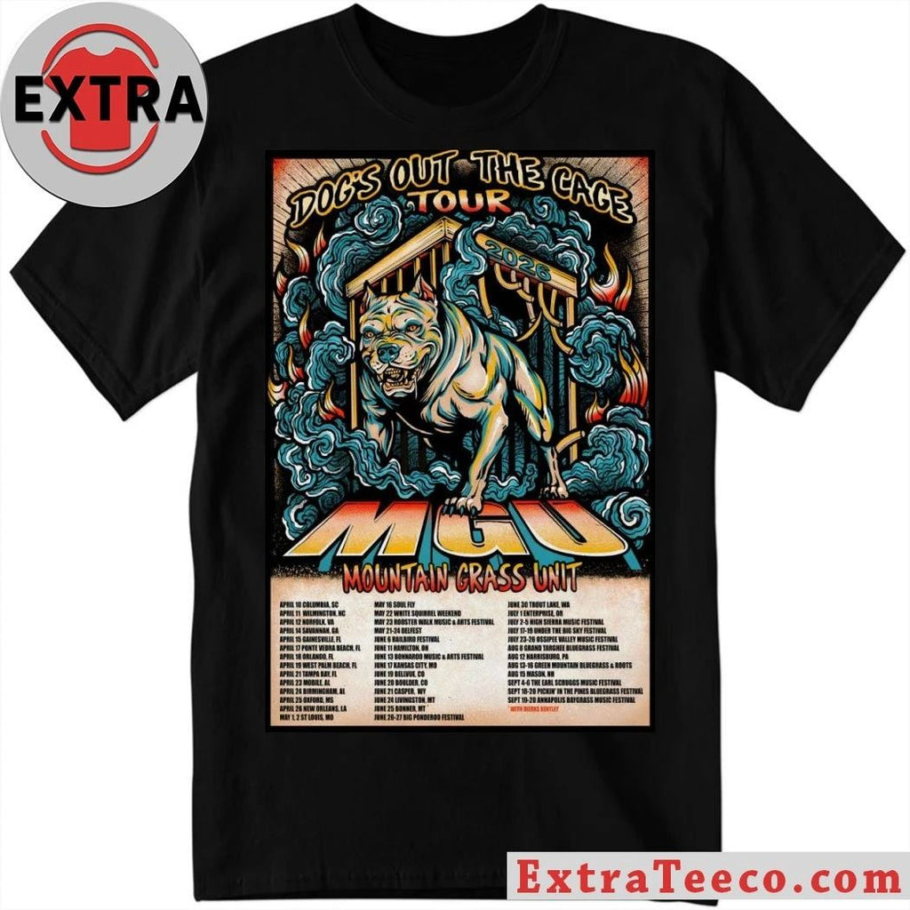 Mountain Grass Unit Poster Dog’s Out The Cage Tour 2026 Shirt