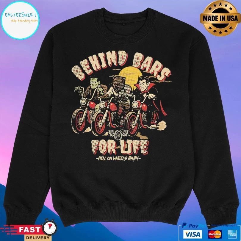 Behind Bars For Life Moto Hell On Wheels Baby T-shirts