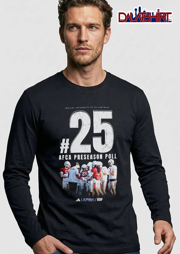 Indiana University Of Pennsylvania Football NCAA 25 Afca Preseason Poll Coach Talking To Players Practice Photo shirt
